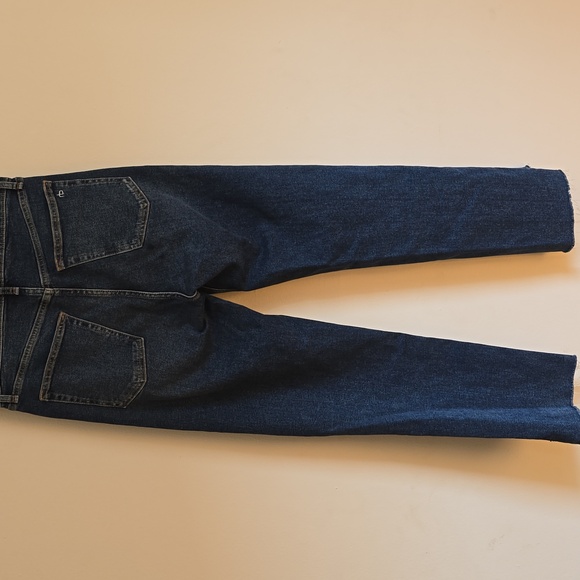 Rag & Bone Blue High Rise Jeans with Distressed Look - Picture 6 of 8